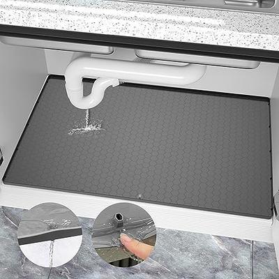 SIKADEER Under Sink Mat for Bathroom Waterproof, 28 x 19