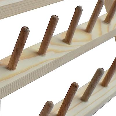 54-Spool Wall Mounted Wooden Thread Holder Sewing Thread Rack