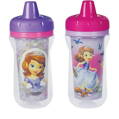 Disney-Pixar Cars Insulated Hard Spout Sippy Cups With One Piece Lid, 9 Oz,  2 Pack 