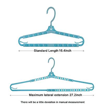 Extra Large Hangers Big Clothes Hangers Enlarge Adjustable Shoulder  16.4-27.2 Drying Hanger 4 Pack Sturdy Hangers for Wide Polos Tops  Cardigans