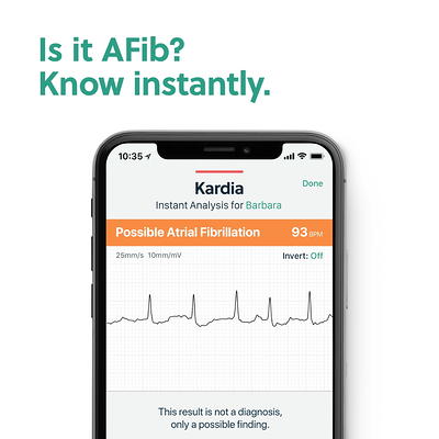 AliveCor KardiaMobile FDA Cleared 1-Lead Personal EKG Monitor – Detects  Afib and Irregular Arrhythmias – Instant Results in 30 Seconds 