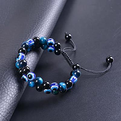 Handmade Turkish Blue Evil Eye Tiger Eye Bracelet With 8mm Beads For Men  And Women Perfect For Yoga And Reiki Turquoise Jewelry From Mkny, $0.88