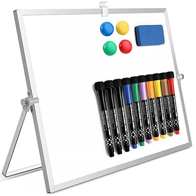 White Board Wipe off Lap Board Double Sided Magnetic Whiteboard for Kids  Children Painting Gray A3（30cm*42cm）