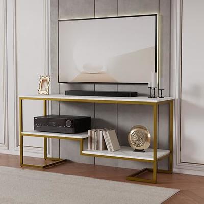  Yusong Retro TV Stand for 55 Inch TV, Entertainment