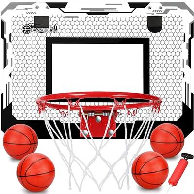 Mini Indoor Basketball Hoop for Kids 5 6 7 8 9 10+Years Old Boys,Upgrade  Version Mini Basketball Hoop Over The Door Mini Hoop with 4 Balls, Sport  Game