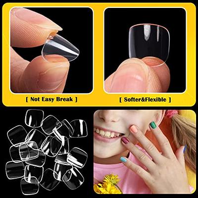 24PCS Child Small False Nail Little Fingers Fake Nail Little Miss Short Nails  Girl Full Cover