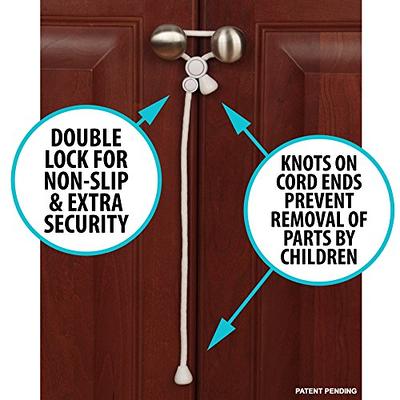 Kiscords Baby Safety Cabinet Locks for Knobs Child Safety Cabinet Latches  for Home Safety Strap for Baby Proofing Cabinets Kitchen Door Rv No Drill  No