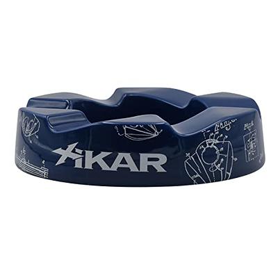 XIKAR Wave Ceramic Cigar Ashtray, Six-Slotted Cigar Rests, Blue