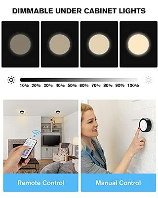 Wireless Led Puck Lights Remote Control Lights Energy Saving - Temu