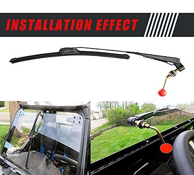 UTV Hand Operated Windshield Manual Wiper with 15.7¡¯¡¯Blade Compatible  with Polaris Ranger 570 800