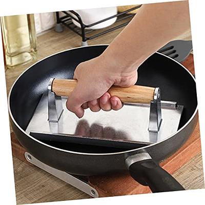 ALLTOP Smash Burger Press,Stainless Steel Non-Stick Smasher Hamburger Press  Patty Maker for Flat Top Griddle,Grill,BBQ,Kitchen - Round Accessory (5.9