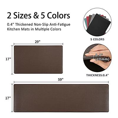 AUTODECO Kitchen Mats and Rugs Set of 2 - Cushioned Anti-Fatigue Kitchen Rug  for Floor Washable 17x29 +17x59, Brown - Yahoo Shopping