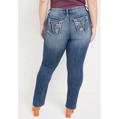 Plus Size Vigoss® Heritage Mid Rise Bootcut Jean