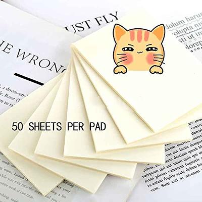 Wrapables Transparent Sticky Notes, Waterproof Self-Adhesive Memos for Home, School, Office (Set of 5) Transparent