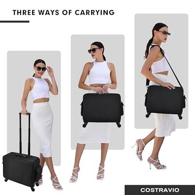 Costravio Makeup Box Cosmetic Train Case with Mirror Travel Organizer  Cosmetic Jewelry Storage Box with 2-Tier Tackle Trays Portable Lockable  Makeup
