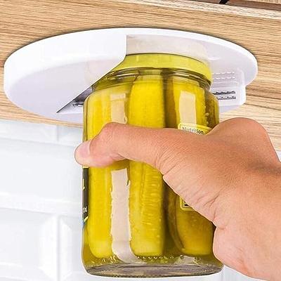  Under Cabinet Jar Opener - Undermount Lid Gripper Tool Easily  Grip and Unscrew Multi-Sized Jars, Bottles and Containers - Ideal Kitchen  Gadget for Weak Hands and Seniors with Arthritis : Home