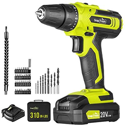  Drill Set, OUBEL 20V MAX Cordless Drill with Lithium-ion Battery  2.0Ah & Fast Charger, Power Drill 3/8-Inch Keyless Chuck, 2 Variable Speed,  25+1 Position, 42pcs Drill Bits/Screws for DIY : Tools