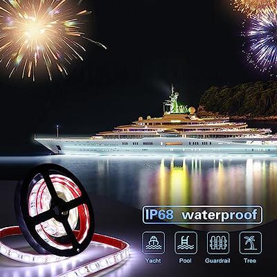 marine led strip lights, 12V 6.56FT IP68 Waterproof underwater led lights,  Boat Interior Light, Boat Deck Lights Courtesy Lights for Night Fishing  Pontoon Kayak Boats lighting installations(white) - Yahoo Shopping