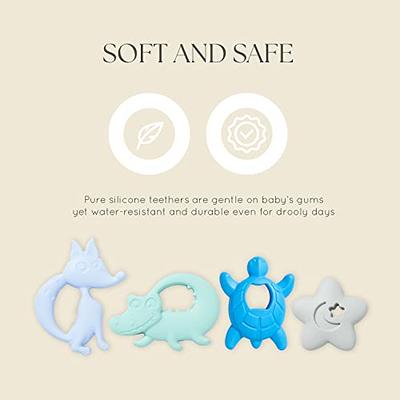 Viyuse one Piece Pacifier Clip Holder,Silicone Pacifier Chain BPA Free  Teether Clip Soothers Binky Holder for Baby,Soothie Paci Clip Girls and  Boys