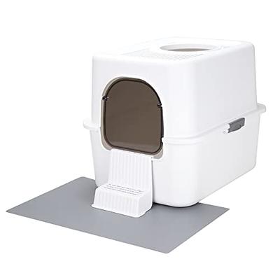 Palram CATSHIRE Cat Litter Box Enclosure Furniture, Hidden Litter Box for  Indoor Cats, Enclosed Cat Box Cabinet, Pet House, Side Table, Nightstand,  with Magnetic Door Latch, Easy to Clean, White - Yahoo