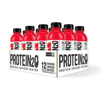 Protein2o 15g Whey Protein Infused Water, Wild Cherry, 16.9 oz Bottle (Pack  of 12) 