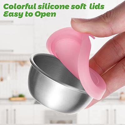 Dips Containers To Go, Silicone Salad Dressing Container, 1.6 oz Small