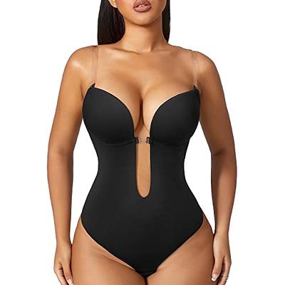 Shapewear for Women Plus Size Backless Full Bodysuit Built in Bra Seamless  Thong TummyContro Body Shaper at  Women's Clothing store