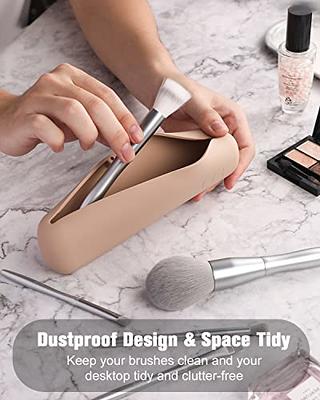 Komoko Travel Makeup Brush Holder, Silicone Makeup Brush Holder, Makeup  Brush Travel Case, Soft and Sleek Makeup Tools Organizer, Convenient to  Carry