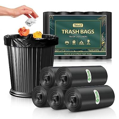 1.3 Gallon 220pcs Strong Drawstring Trash Bags Garbage Bags by Teivio,  Bathroom Trash Can Bin Liners, Small Plastic Bags for Home Office Kitchen,  White - Yahoo Shopping