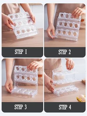 Flippable Egg Holder For Refrigerator 3 Layer 24 Count, Egg Storage  Container For Refrigerator, Clear Plastic Eggs Organizer For Refrigerator  Side Door Countertop - Yahoo Shopping