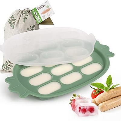 Baby Food Storage Tray Silicone PopOut Portion Freezer Tray (4 Pack)  Breastmilk