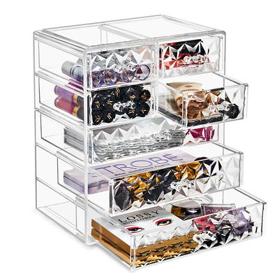 Large Tint Stackable Storage Drawer, Clear, 19.75 x 15.75 x 8.125