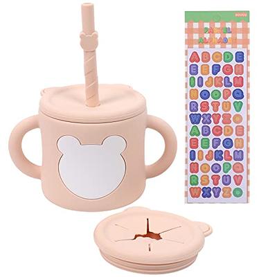 Custom Name Silicone Baby Snack Cup With Handle, No Spill