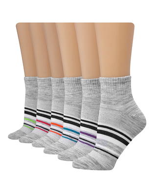 Hanes X-Temp Women's No Show Socks, Extended Sizes, 6-Pairs