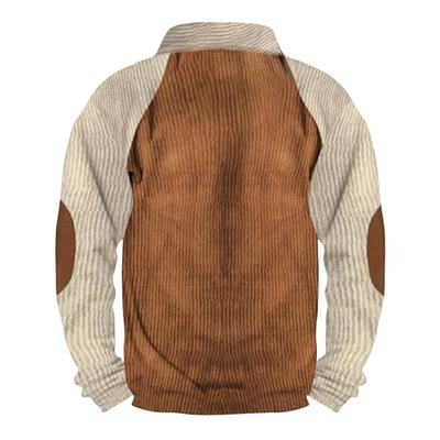 men's sweater elbow patches Mens Corduroy Shirt Lapel Collar Button Up  Pullover Mock Neck Long Sleeve Sweaters Polo Sweatshirts with Elbow Patches  - Yahoo Shopping
