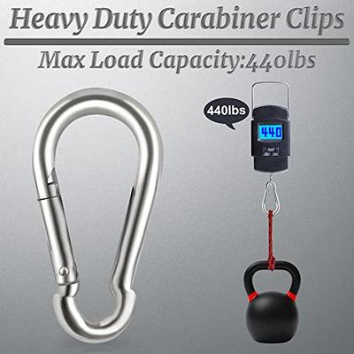 Carabiner Spring Snap Hook 304 Stainless Steel Heavy Duty Carabiner Clip 5  Pack 