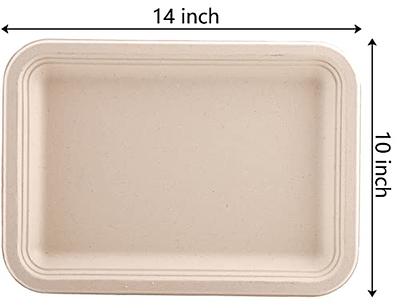 Ecofriendly | White Bagasse Meal Tray | 5 CP | Rectangle | Pack Of 50