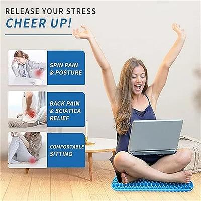  Alltealic Gel Pressure Relief Cushion, Alltealic Cushion, Gel  Seat Cushion for Long Sitting Pressure Relief, Gel Seat Cushion Breathable,  Soft & Thick, for Hip Pain Relief : Office Products