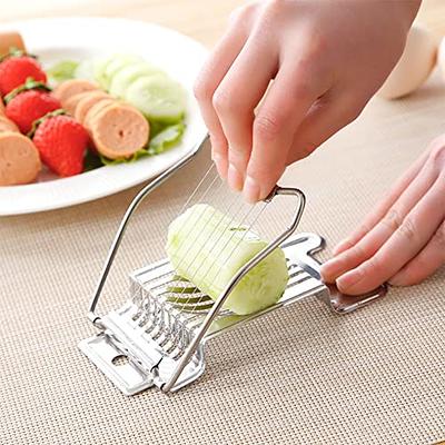 Egg Slicer for Hard Boiled Eggs, Egg Cutter with Stainless Steel