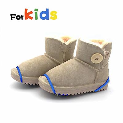 1Pair Kids Anti-Skid Snow Ice Gripper Climbing Shoe Spikes Grips Cleats  Overshoes Crampons Spike Shoes Crampon