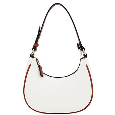 Faux Leather Crescent Shoulder Bag