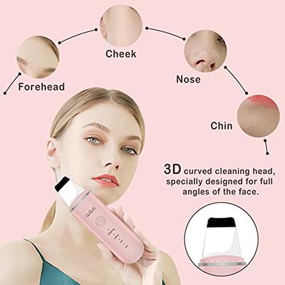 GUGUG Skin Scrubber Skin Spatula Blackhead Remover with 4 Modes, Pore  Spatula for Face, Facial Spatula for Deep Cleansing-White