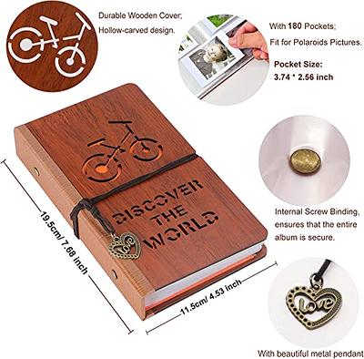 ZEEYUAN 240 Pockets Mini Photo Album Book 2x3 Inch Pictures for Fujifilm  Instax, Wooden Polaroid Photo Album for Instax Mini 7s 8 8+ 9 25 26 50s 70  90