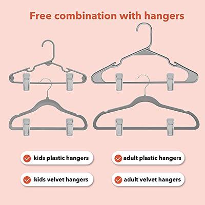 HOUSE DAY Grey Plastic Finger Clips for Hangers, 100 Pack Pants Hanger  Clips, Strong Pinch Grip Clips for Use with Slim-line Clothes Hangers,  Clips for Velvet Hangers - Yahoo Shopping