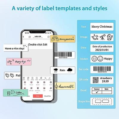 Phomemo D30 Label Makers Machine with Tape - Portable Bluetooth Mini Sticker  Thermal Label Printer Handheld Rechargeable, Easy to Use for Office Home  Organization, Rich Icon Font Multiple Templates