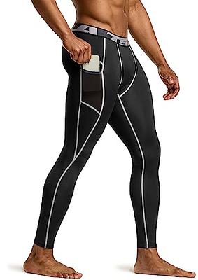 TSLA Men's Compression Pants, Cool Dry Athletic Workout Running Tights  Leggings with Pocket/Non-Pocket, Athletic Pocket Pants Black & Grey,  X-Large - Yahoo Shopping