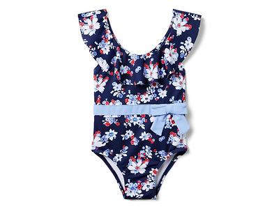 Girls' 'Pretty Peony' Floral Printed One Piece Swimsuit - art