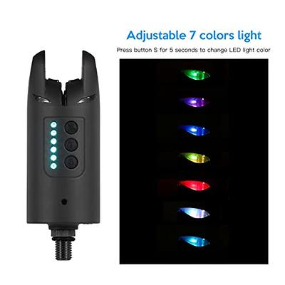 Fishing Bite Alarms Set 4Pcs Colors LED Carp Fishing Alarm Kit