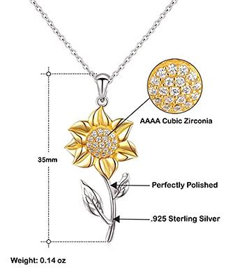AUNOOL Aunt Niece Gifts 925 Sterling Silver Rose Flower Heart Necklace  Birthstone Mothers Day Valentines Day Birthday Gifts for Aunt - Walmart.com