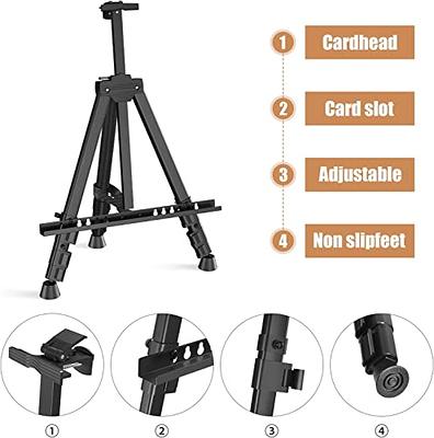 Junniu Easels for Displaying Pictures, Art Painting Display Easel Stand -  Portable Adjustable Aluminum Metal Tripod Artist Easel with Bag, Height  from 17 to 66, for Table-Top/Floor Painting - Yahoo Shopping